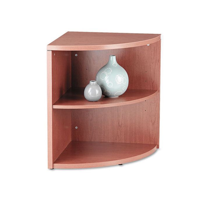 10500 Series Two-Shelf End Cap Bookshelf, 24w x 24d x 29.5h, Bourbon Cherry
