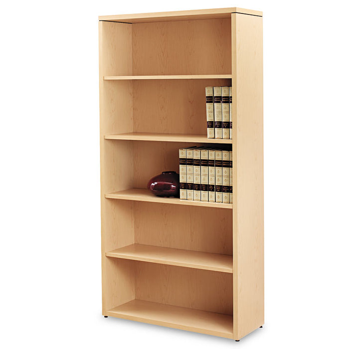 10500 Series Laminate Bookcase, Five-Shelf, 36w x 13.13d x 71h, Natural Maple
