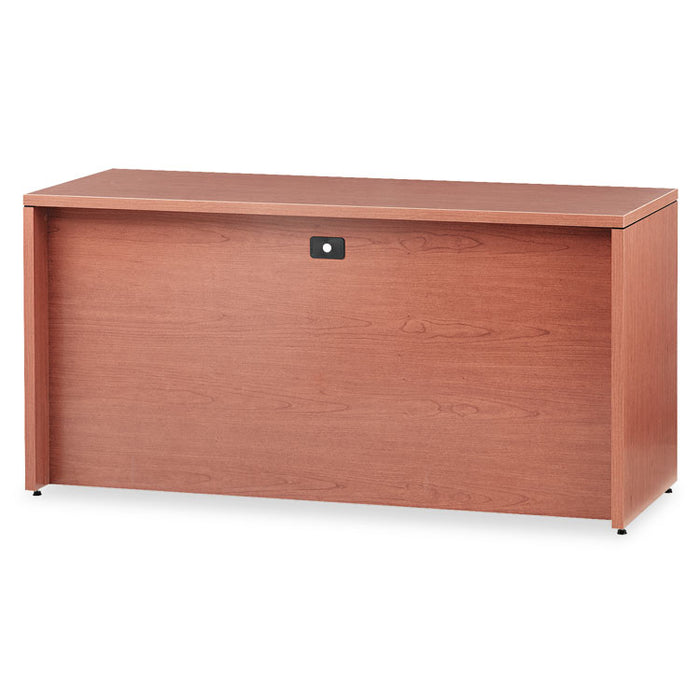 10500 Series Kneespace Credenza With 3/4-Height Pedestals, 60w x 24d, Bourbon Cherry
