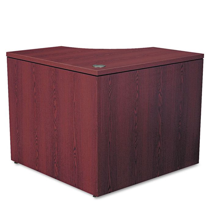 10500 Series Curved Corner Workstation, 36w x 36d x 29.5h, Mahogany