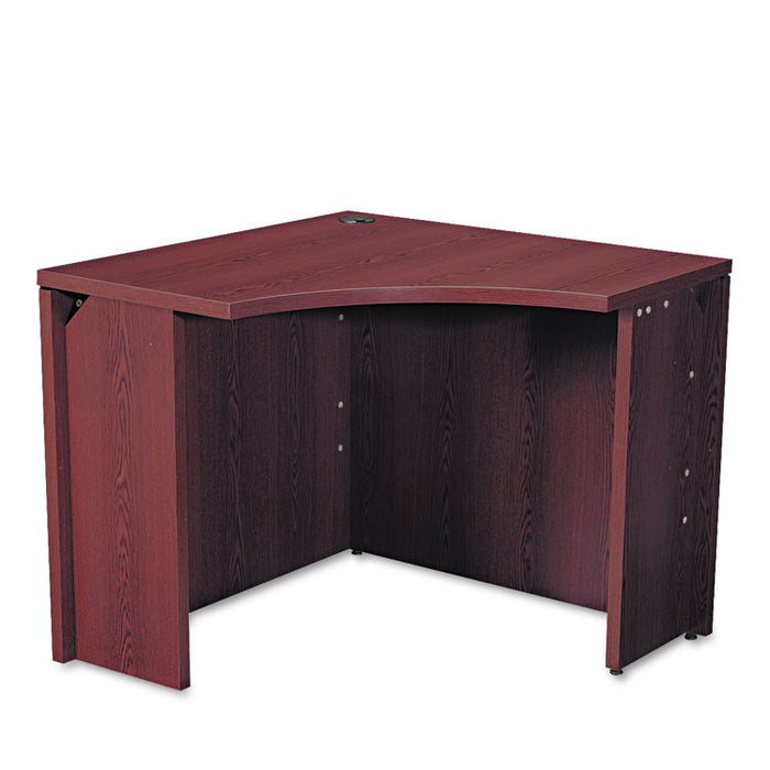 10500 Series Curved Corner Workstation, 36w x 36d x 29.5h, Mahogany