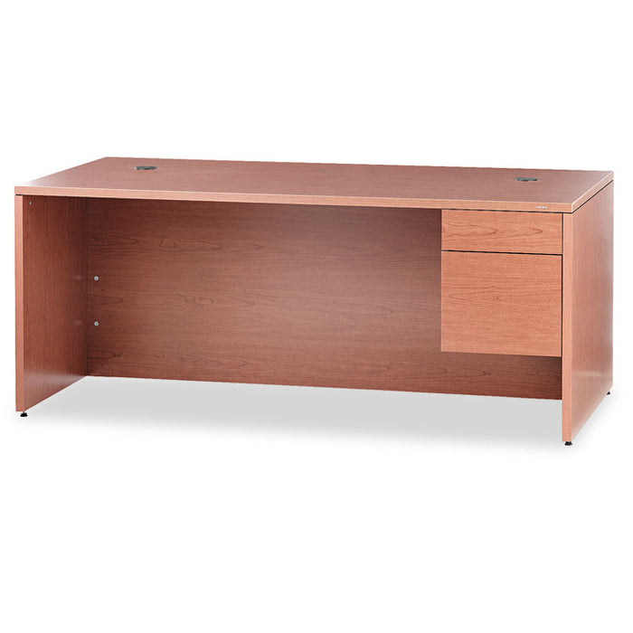 10500 Series "L" Workstation Right Pedestal Desk with 3/4 Height Pedestal, 72" x 36" x 29.5", Bourbon Cherry