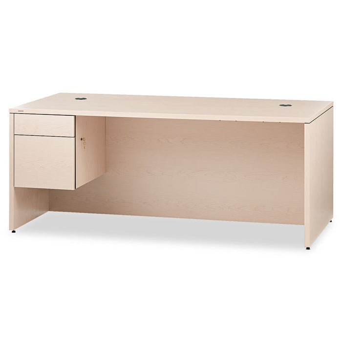 10500 Series Large "L" 3/4 Height Pedestal Desk, 72w x 36d x 29.5h, Natural Maple