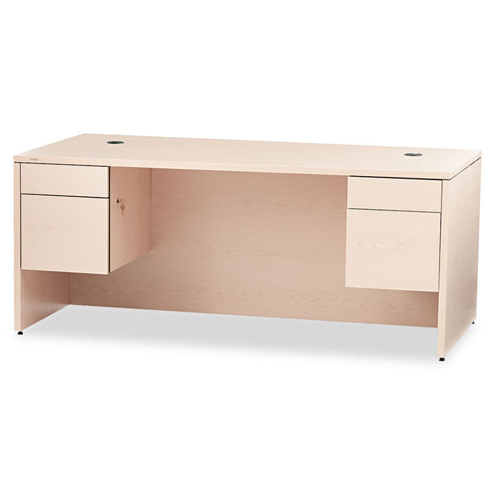 10500 Series Double Pedestal Desk, 72" x 36" x 29.5", Natural Maple