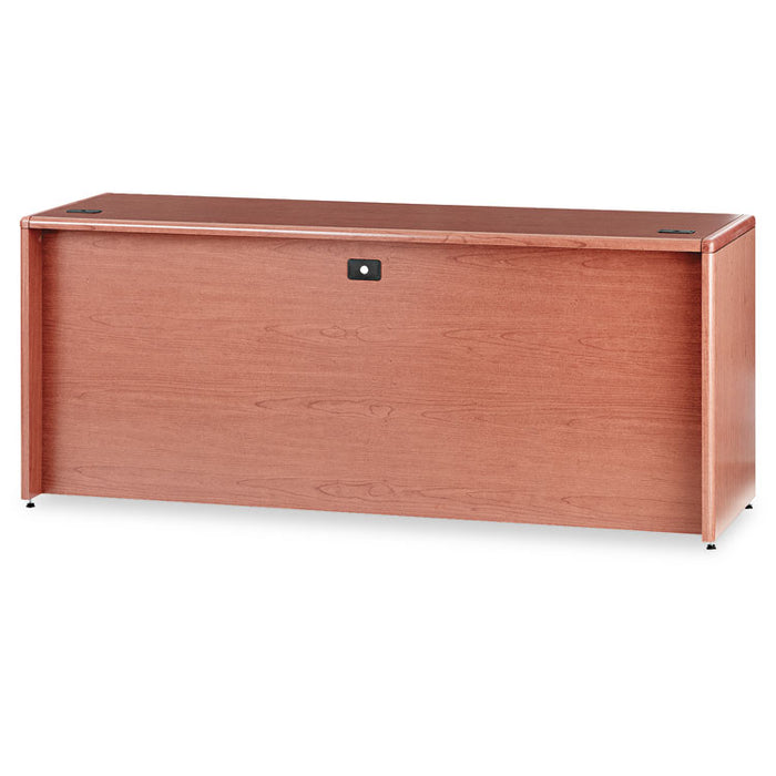 10700 Series Left Pedestal Credenza, 72w x 24d x 29.5h, Bourbon Cherry