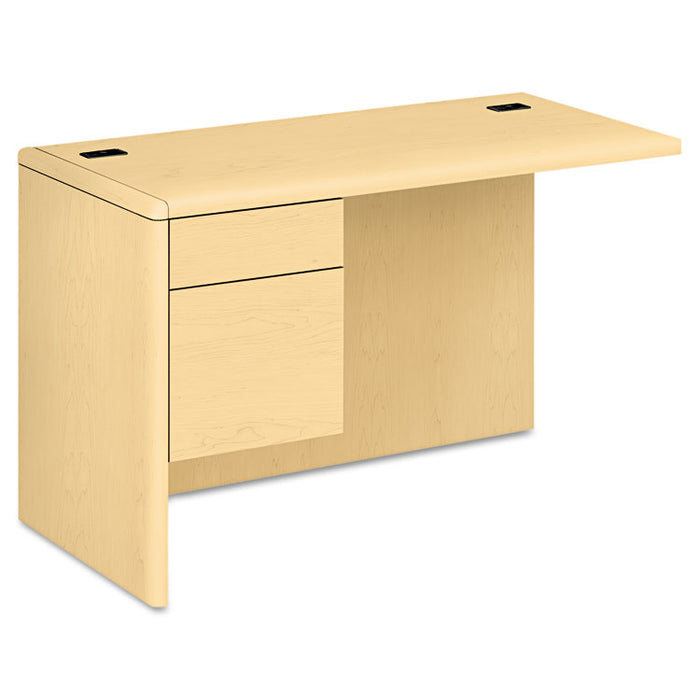 10700 "L" Workstation Return, 3/4 Height Left Pedestal, 48w x 24d, Natural Maple