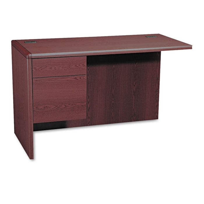 10700 "L" Workstation Return, Left 3/4 Pedestal, 48w x 24d x 29 1/2h, Mahogany