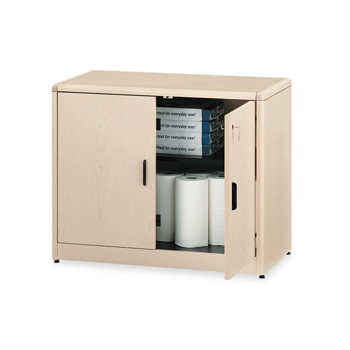 10700 Series Locking Storage Cabinet, 36w x 20d x 29 1/2h, Natural Maple