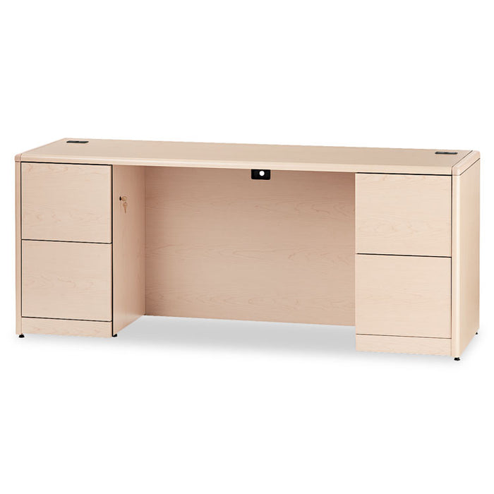 10700 Kneespace Credenza, Full Height Pedestal, 72w x 24d x 29.5h, Natural Maple