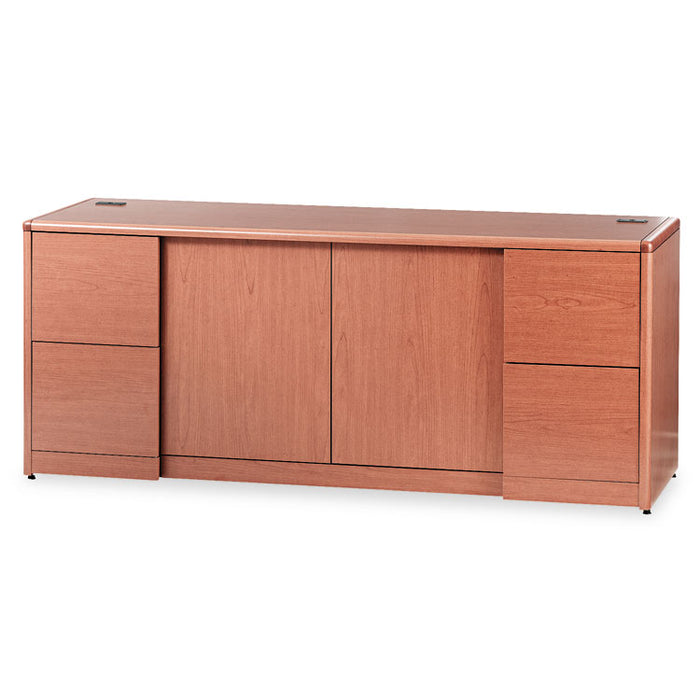 10700 Series Credenza w/Doors, 72w x 24d x 29.5h, Bourbon Cherry