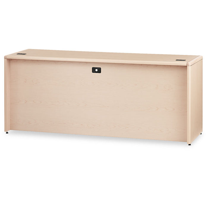 10700 Kneespace Credenza, 3/4 Height Pedestals, 72w x 24d x 29.5h, Natural Maple