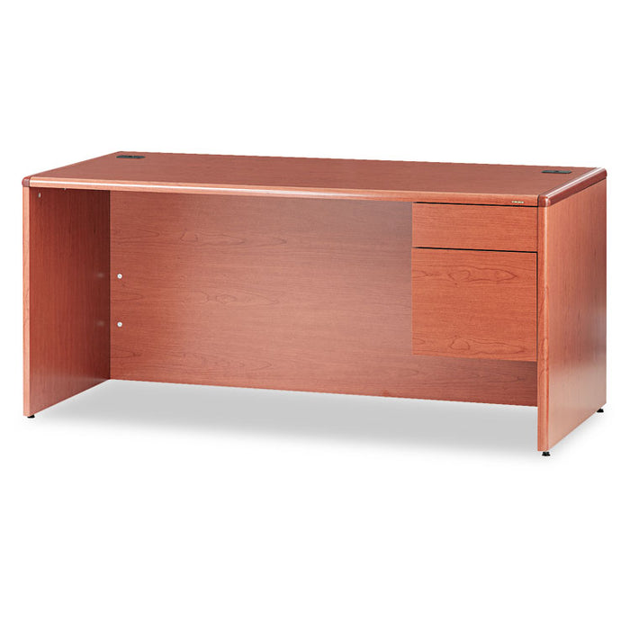 10700 Series "L" Desk, 3/4 Height Right Pedestal, 66w x 30d x 29.5h, Bourbon Cherry