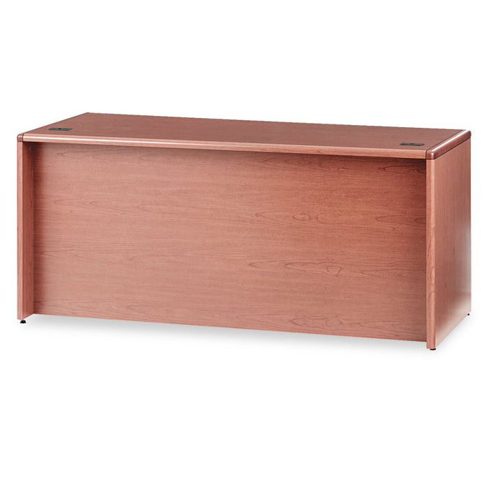 10700 Series "L" Workstation Desk with Three-Quarter Height Pedestal on Left, 66" x 30" x 29.5", Bourbon Cherry