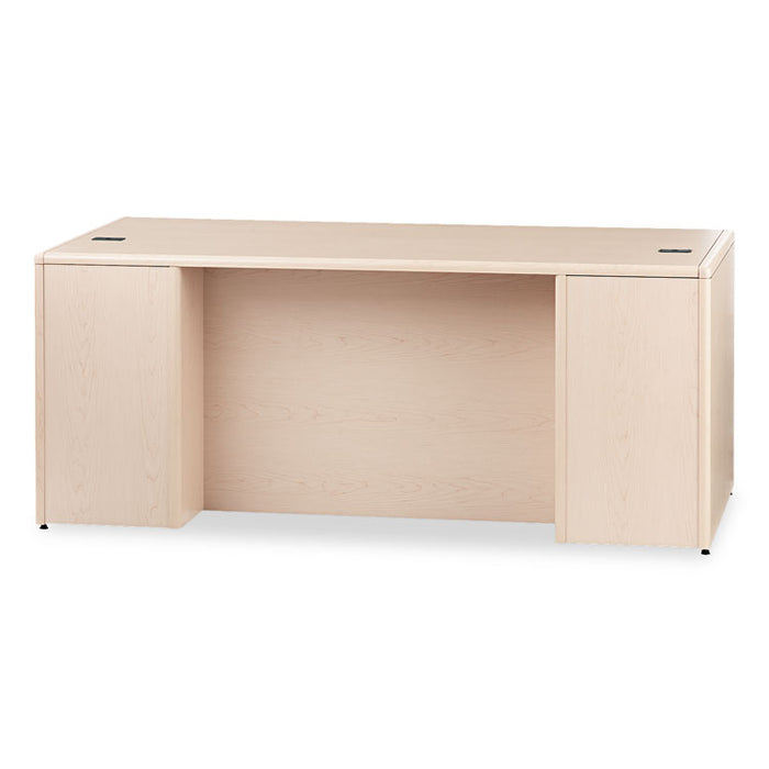 10700 Series Single Pedestal Desk with Full-Height Pedestal on Right, 72" x 36" x 29.5", Natural Maple