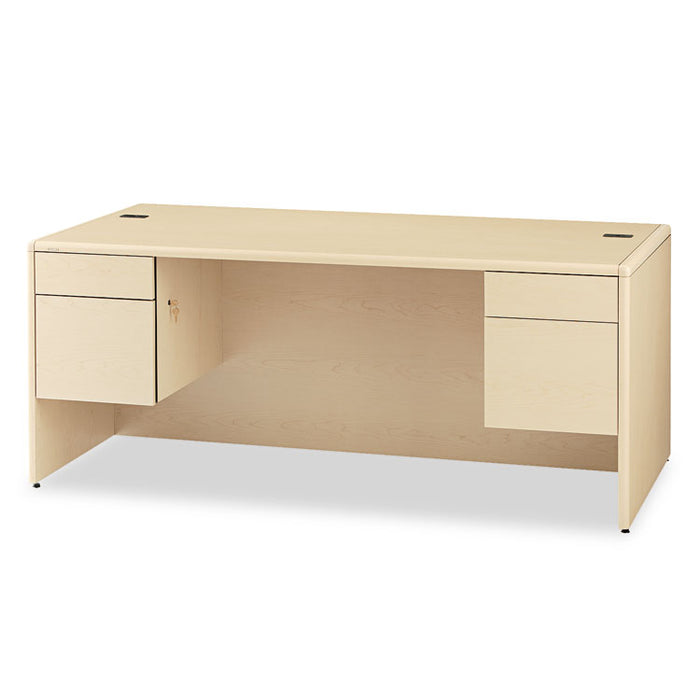10700 Series Desk, 3/4 Height Double Pedestals, 72w x 36d x 29.5h, Natural Maple