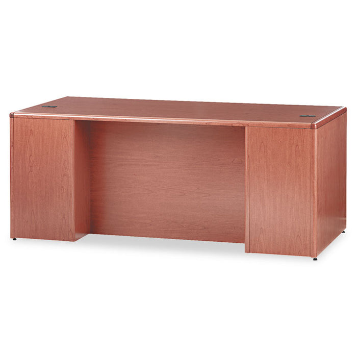 10700 Double Pedestal Desk with Full Height Pedestals, 72w x 36d x 29.5h, Bourbon Cherry