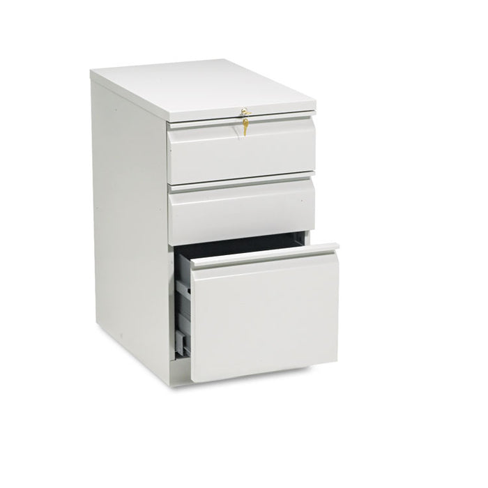 Efficiencies Mobile Box/Box/File Pedestal, 15w x 22.88d x 28h, Light Gray
