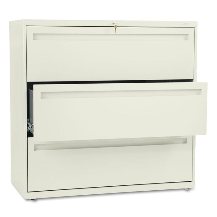 Brigade 700 Series Lateral File, 3 Legal/Letter-Size File Drawers, Putty, 42" x 18" x 39.13"