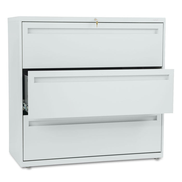 Brigade 700 Series Lateral File, 3 Legal/Letter-Size File Drawers, Light Gray, 42" x 18" x 39.13"