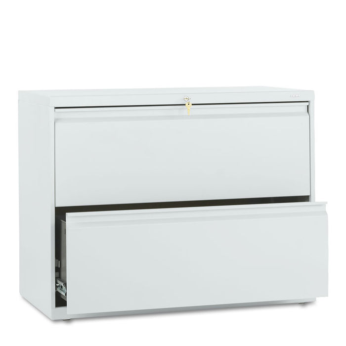 Brigade 800 Series Lateral File, 2 Legal/Letter-Size File Drawers, Light Gray, 36" x 18" x 28"