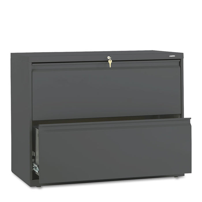 Brigade 800 Series Lateral File, 2 Legal/Letter-Size File Drawers, Charcoal, 36" x 18" x 28"