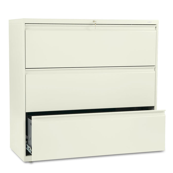 800 Series Three-Drawer Lateral File, 42w x 19.25d x 40.88h, Putty