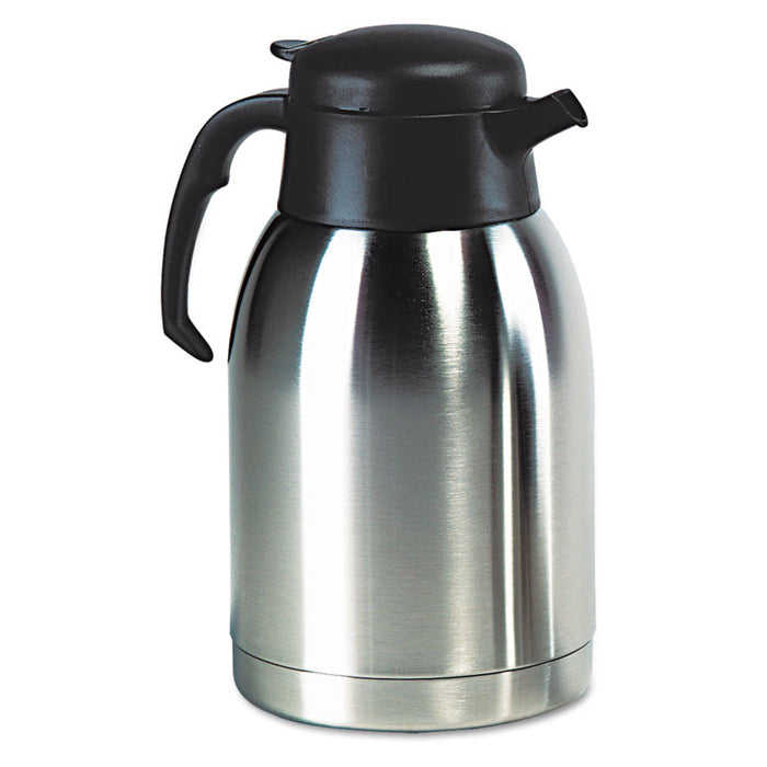 Stainless Steel Lined Vacuum Carafe, 1.9L, Satin Finish/Black Trim
