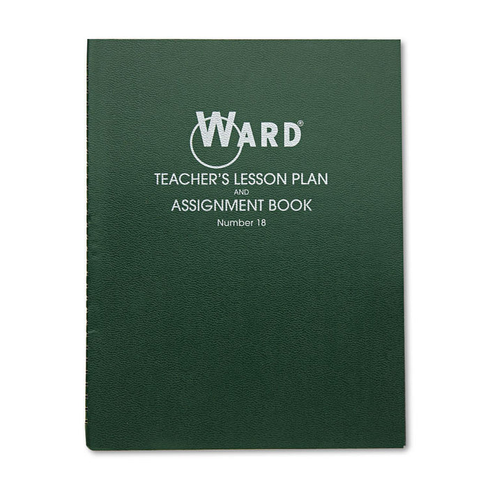Lesson Plan Book, Wirebound, 8 Class Periods/Day, 11 x 8-1/2, 100 Pages, Green