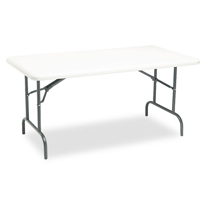 IndestrucTables Too 1200 Series Folding Table, 60w x 30d x 29h, Platinum