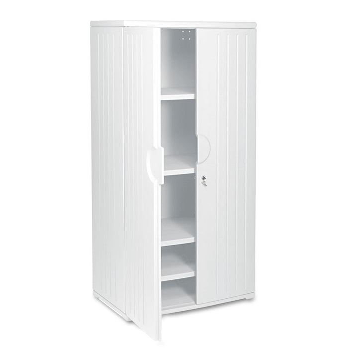 Rough n Ready Storage Cabinet, Four-Shelf, 36 x 22 x 72, Platinum
