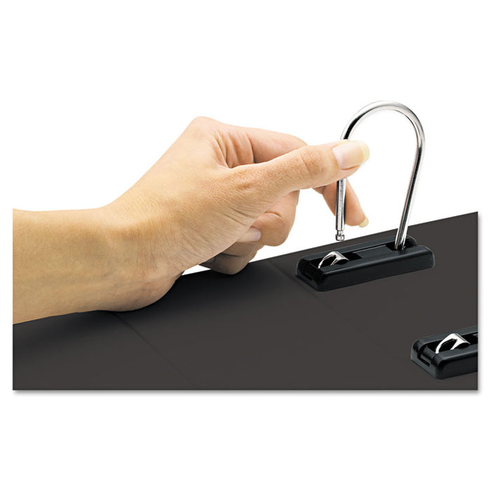 Gapless Loop Ring Binder, 3 Rings, 5" Capacity, 11 x 8.5, Black