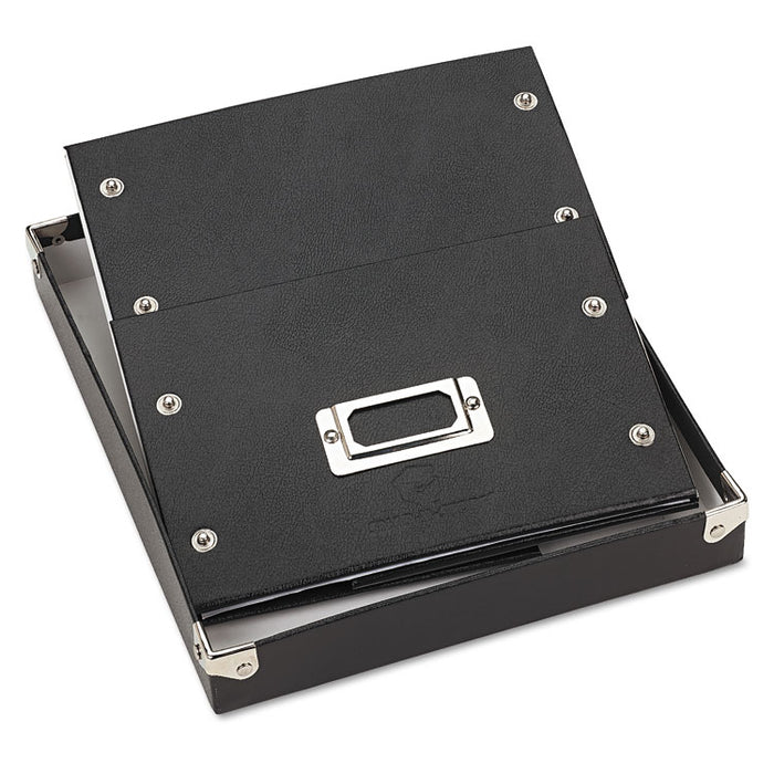 Collapsible Index Card File Box, Holds 1,100 5 x 8 Cards, Black