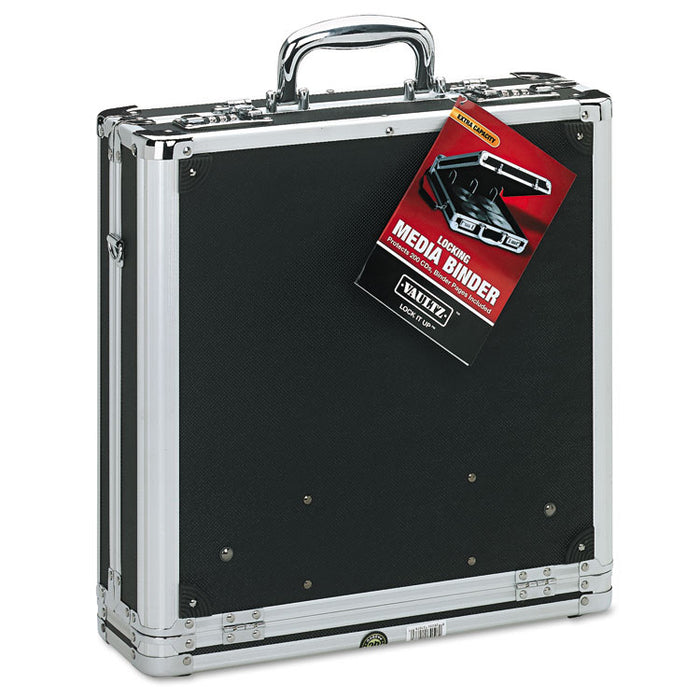 Locking Media Binder, Holds 200 Discs, Black