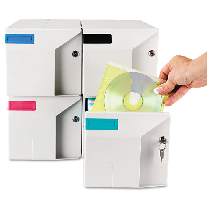 CD/DVD Storage Drawer, Holds 150 Discs, Light Gray