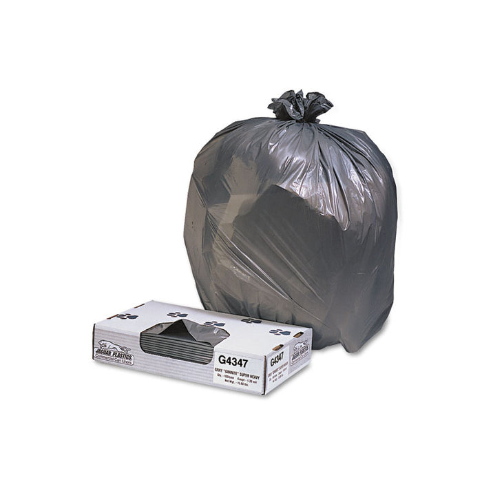 Industrial Strength Low-Density Commercial Can Liners, 56 gal, 1.7 mil, 43" x 47", Black, 100/Carton