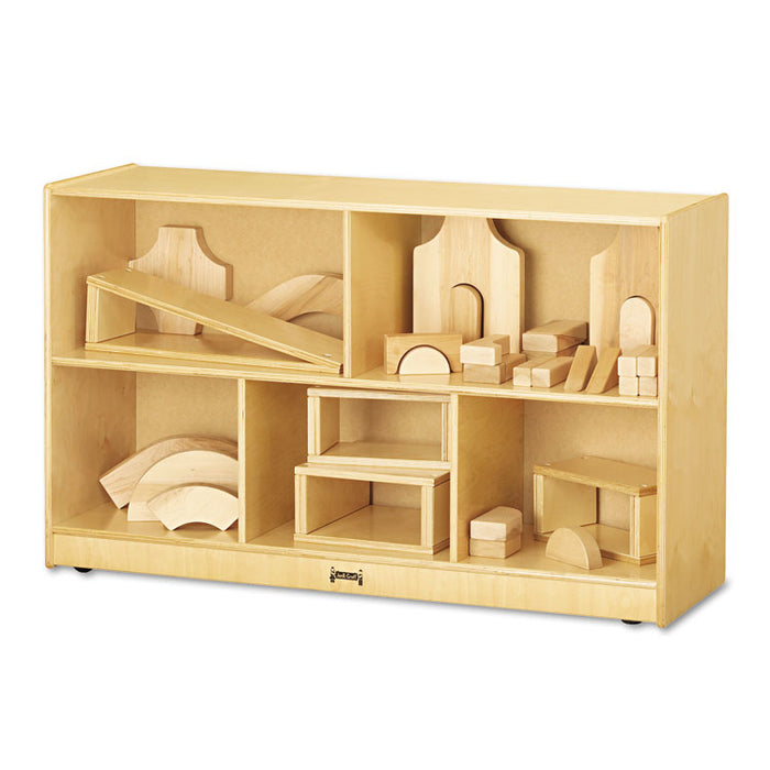 Low Single Mobile Storage Unit, 48w x 15d x 29.5h, White