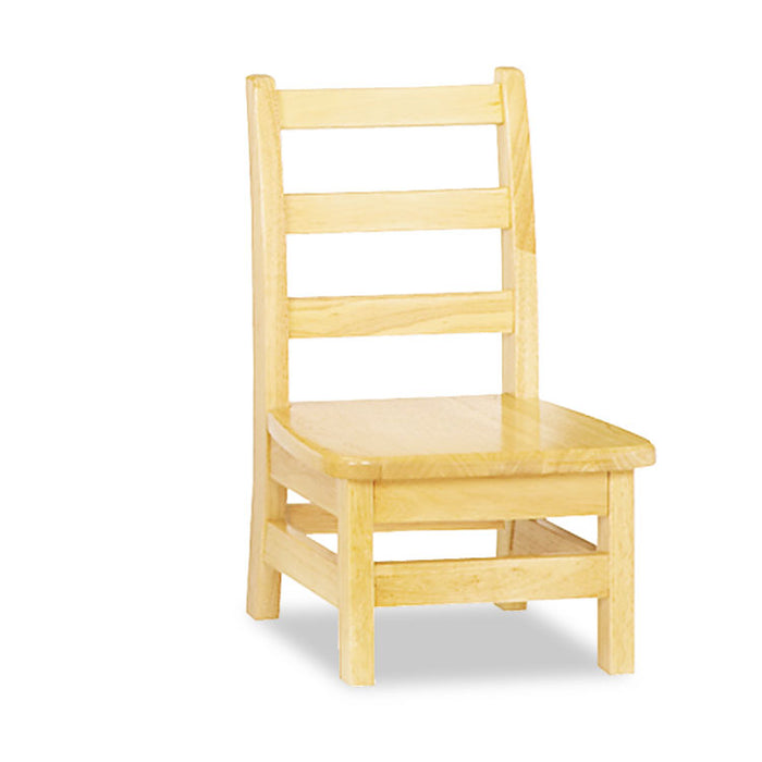 KYDZ Ladderback Chair, 8" Seat Height, Natural Seat/Natural Back, Natural Base, 2/Carton