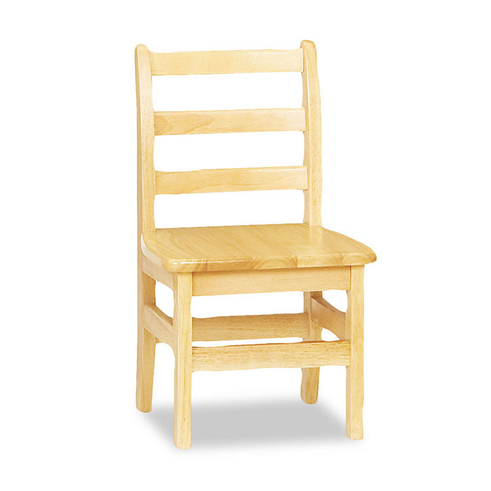 KYDZ Ladderback Chair, 12" Seat Height, Natural Maple Seat/Back, Natural Maple Base, 2/Carton