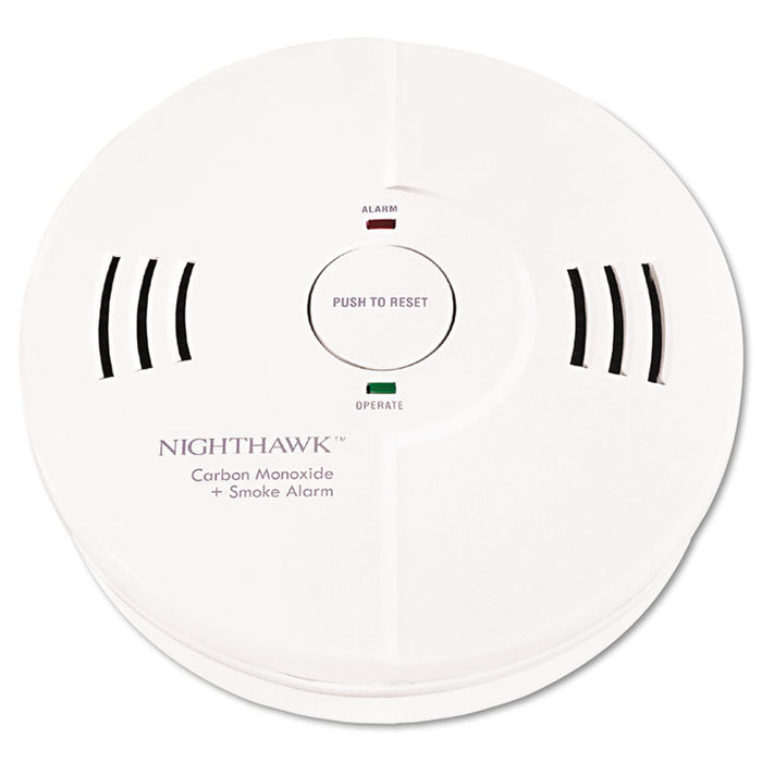Night Hawk Combination Smoke/CO Alarm with Voice/Alarm Warning, (3) AA Batteries