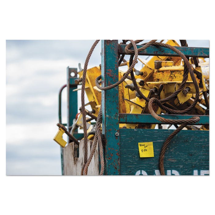 Water-Resistant Self-Stick Notes, 3" x 3", Assorted Colors, 45 Sheets/Pad, 3 Pads/Pack