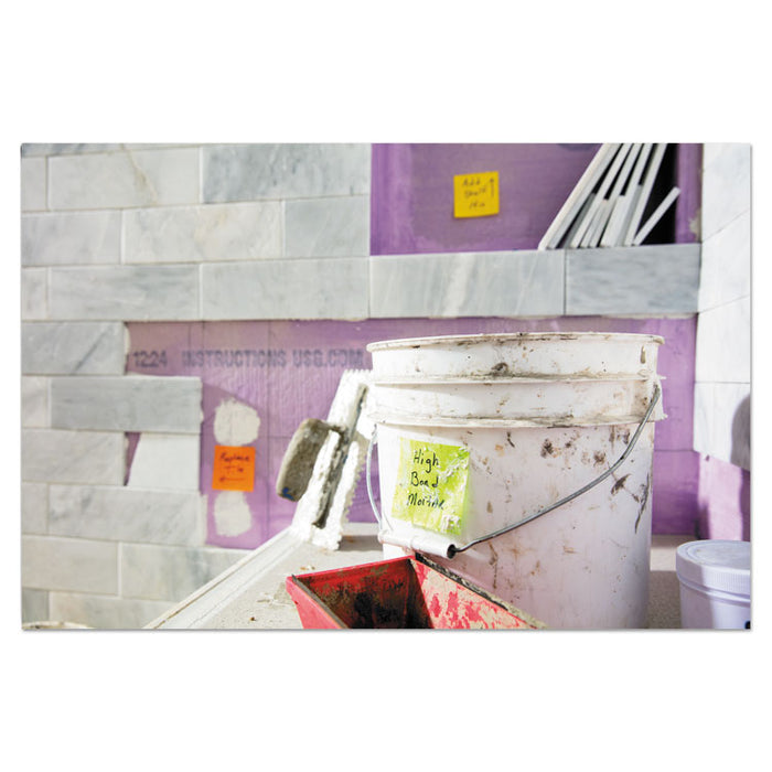 Water-Resistant Self-Stick Notes, Multi-Colored, 3" x 3", 45 Sheets, 32/Pack