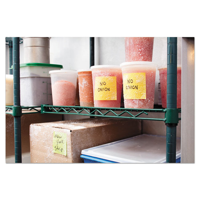 Water-Resistant Self-Stick Notes, Green, 3" x 3", 45 Sheets, 12/Pack