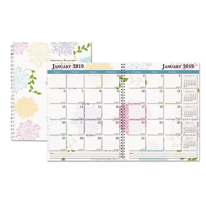 Whimsical Floral Monthly Planners, 11 x 8 1/2, 2020
