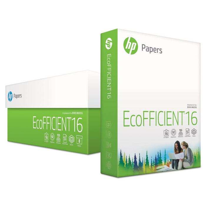 EcoFFICIENT16 Paper, 92 Bright, 16lb, 8.5 x 11, White, 625 Sheets/Ream, 8 Reams/Carton