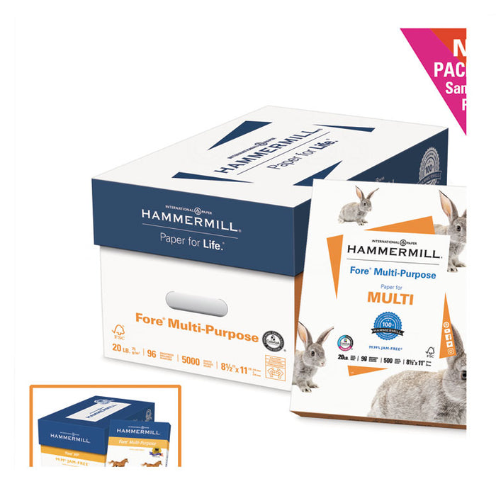 Fore Multipurpose Print Paper, 96 Bright, 20lb, A4, White, 500/Ream
