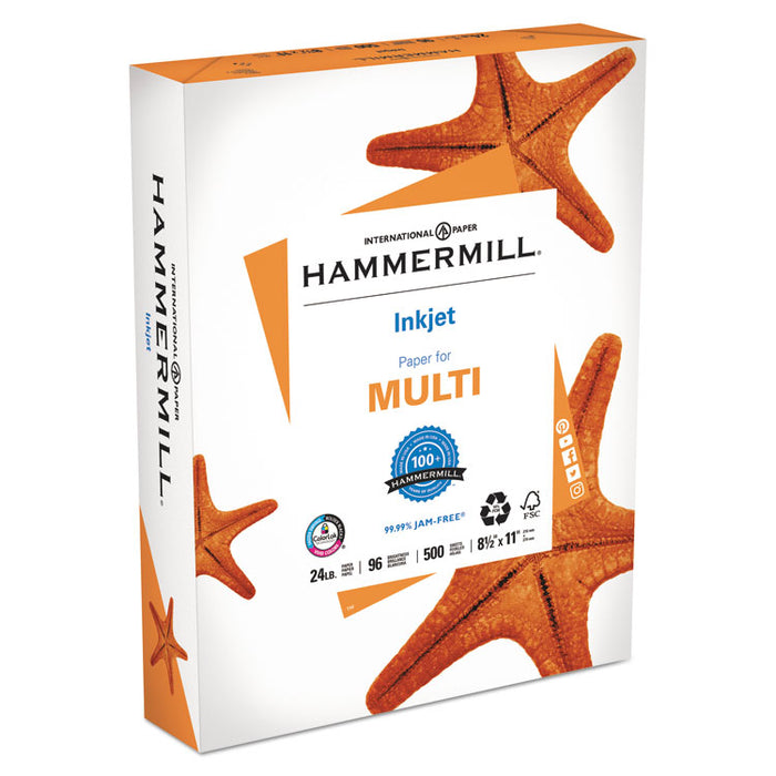 Inkjet Print Paper, 96 Bright, 24lb, 8.5 x 11, White, 500/Ream