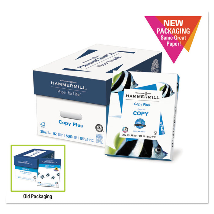 Copy Plus Print Paper, 92 Bright, 20 lb Bond Weight, 11 x 17, White, 500/Ream