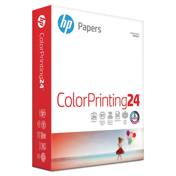 ColorPrinting24 Paper, 97 Bright, 24lb, 8.5 x 11, White, 500/Ream