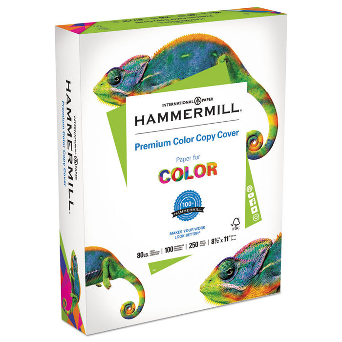 Premium Color Copy Cover, 100 Bright, 80 lb Cover Weight, 8.5 x 11, 250/Pack