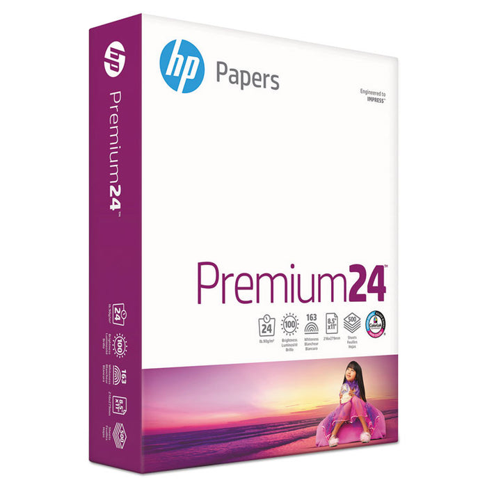 Premium24 Paper, 98 Bright, 24 lb Bond Weight, 8.5 x 11, Ultra White, 500/Ream